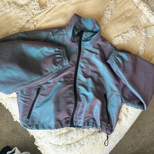 Aritzia TNA metallic half zip